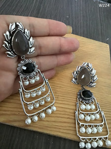 Beautiful German Silver Designer earrings