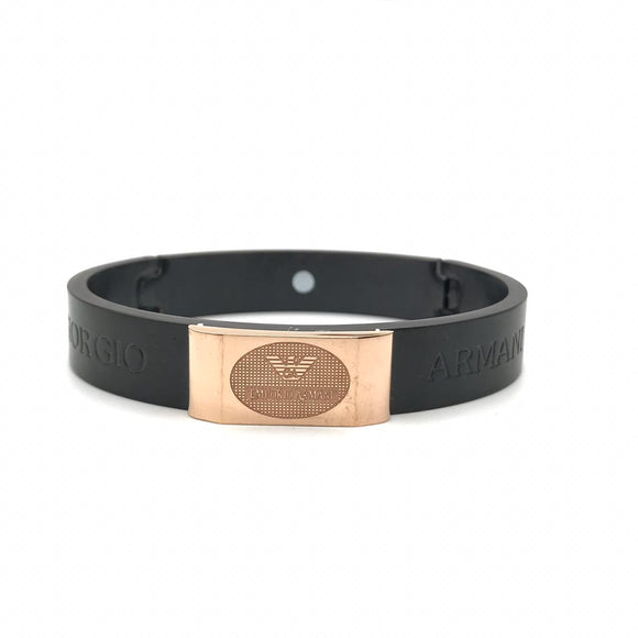 Men's branded bracelet (black)