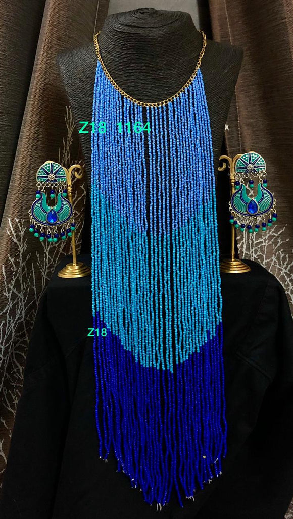 Beautiful multi color Bead Necklace Set   for Women