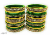Twinkling Trendy Silk Thread Women's Bangles Sets