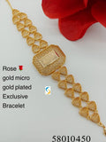 Rose gold bracelet with  micro plated intricate work