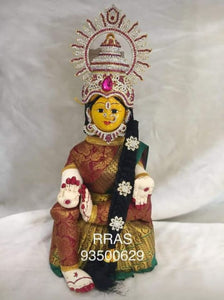 Goddess Lakshmi VaraLaksmi Idol for Pooja Vratam Doll with Decorations