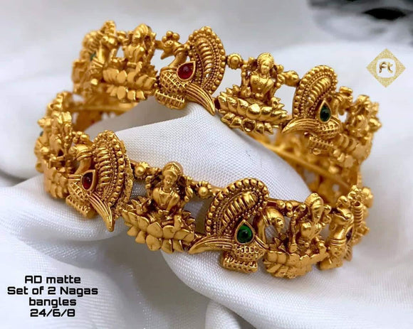 Set of two Gold bangles for Women