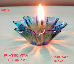 Set for 12 Plastic Diyas