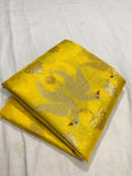 Paradise Yellow Chanderi silk saree