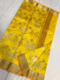 Paradise Yellow Chanderi silk saree