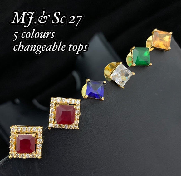 Color changeable stone earring set for women