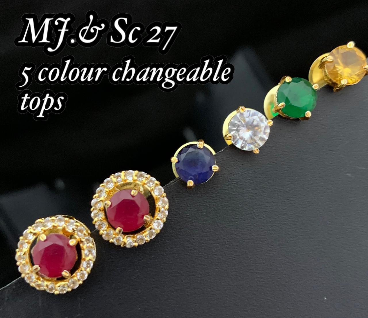 Golden (base) Stone Changeable Party Wear Kundan Earrings Set at Rs  1229/pair in Mumbai