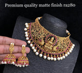 Traditional Golden Lakshmi  Necklace Set