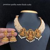Traditional  Pearl Temple Necklace Set