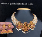 Traditional  Pearl Temple Necklace Set