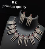 Piyu Oxidised silver necklace set for women