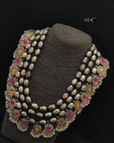 Tribal Oxidised Silver Necklace for women