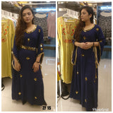 Rayon gown with all over real mirror work