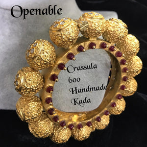 Crassula Handmade Golden Kada/Bangle