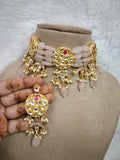 Meenakari choker with beads for women
