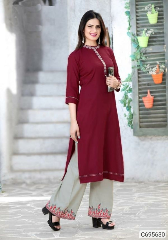 Shop Latest Maroon Color Kurti Online at Best Price