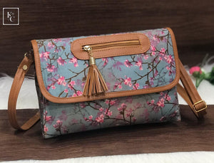 Floral  ikat Printed sling bag