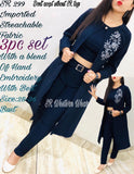 Stylish 3piece Dress with belt  for women