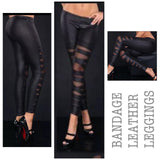 Black Leather Leggings for Women