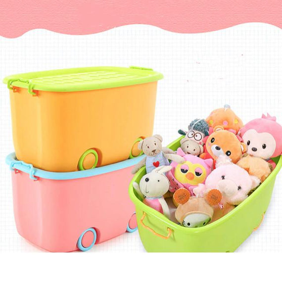 TOY BOX WITH WHEELS AND LID – - Main Image
