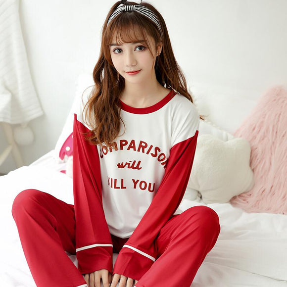 Red Stylish Night Suit For Women
