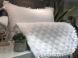 Snow White Bubble lace bed spread