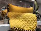 Paradise Yellow  Bubble lace bed spread