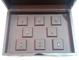 Original wooden luxury jewellery box 8 chains
