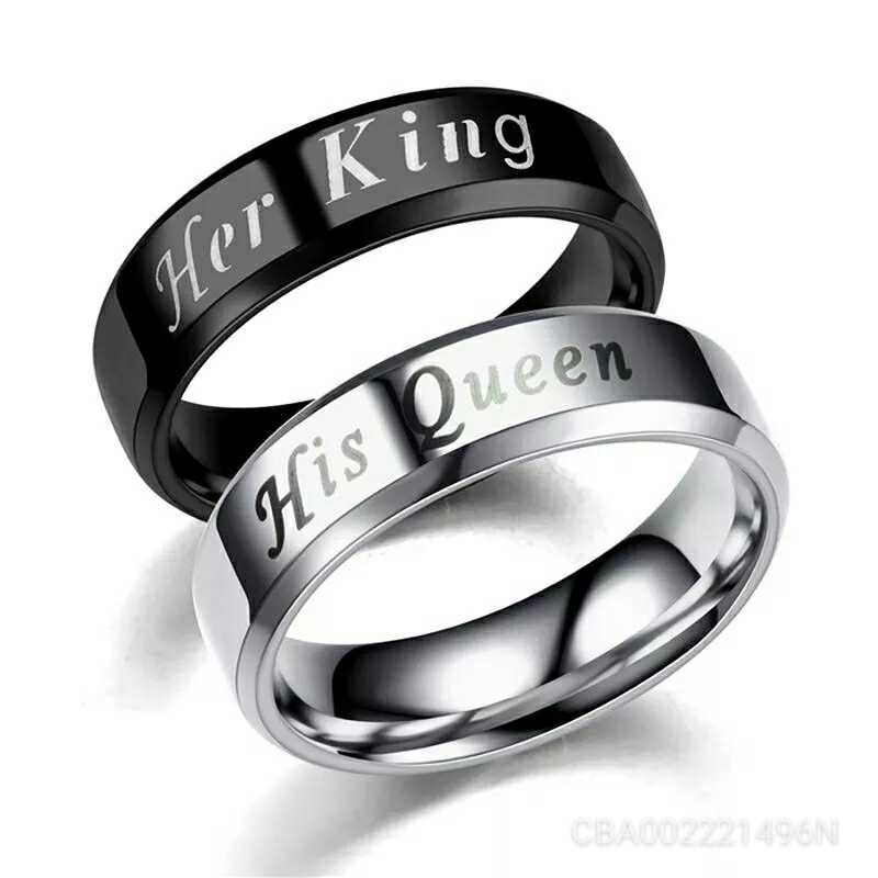 Couple Ring King Queen King Queen Rings Stainless Steel