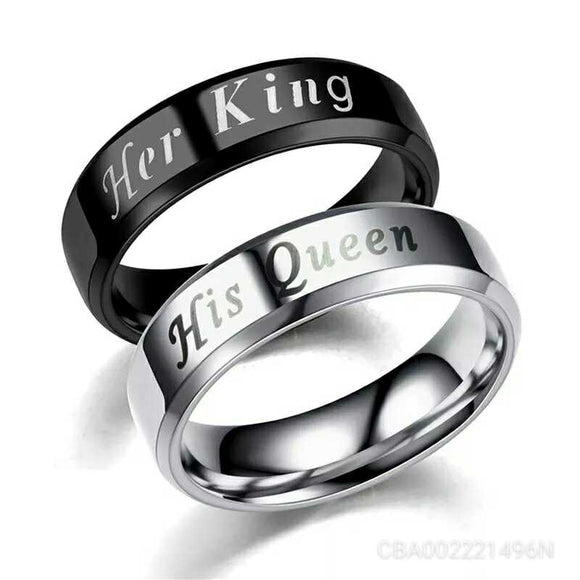 King Queen Rings Stainless Steel Couples Lover's