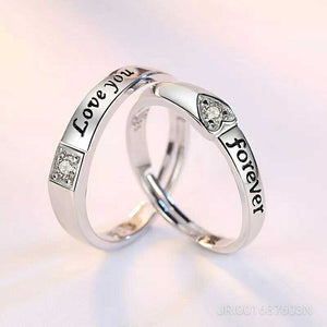 Love Ring Eternal Diamond Opening Couple Alive Silver