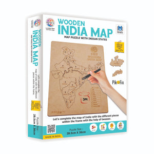 WOODEN INDIA MAP