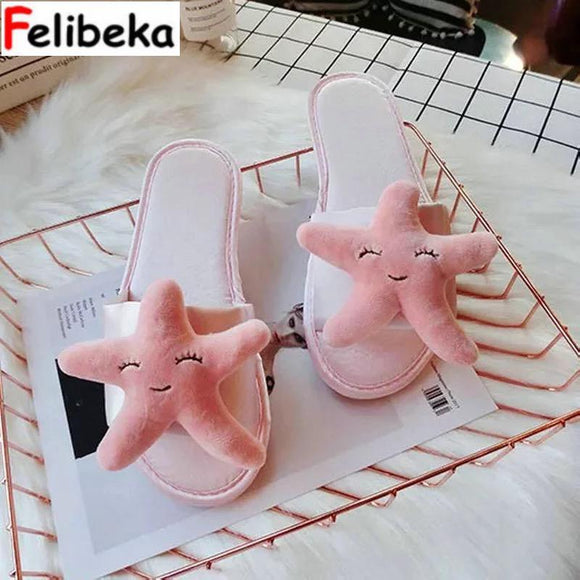 LUXURY SLIPPERS /PINK STAR FISH  FASHION SLIPPERS  FOR WOMEN