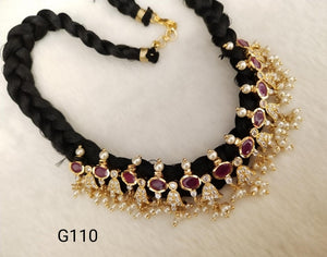 Classic Gold Tone Temple Thread  Work Necklace for Women