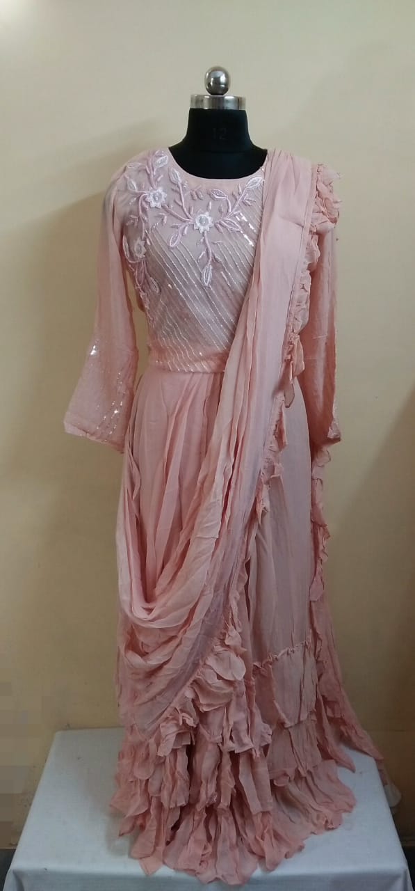 Cancan Sarees👇 Mua: @komathy_madhu_makeup Muse : @sharmy_vijayan Designer  blouse and cancan skirt : @zeesrajasthani Saree :… | Instagram