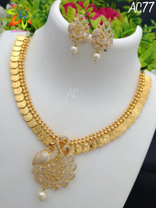 Mayuga Beautiful Golden Necklace Set for Women