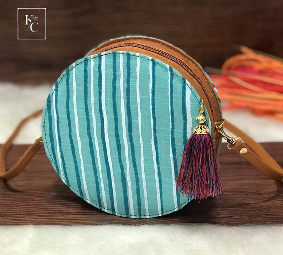 New Indian  Fashion round ikat sling  bag