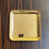 Impressive imported German silver washable tray with Golden Finish