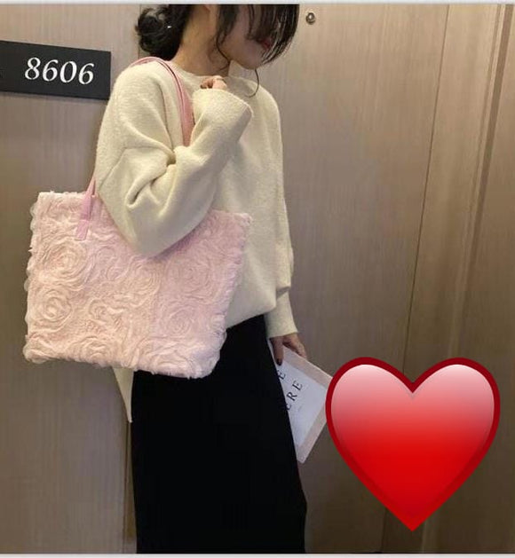 Pink Elegant Feather Handbags for women