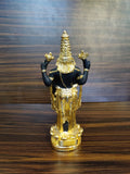 German Silver Venkatesh Lord Tirupati Balaji Swamy Golden Black Statue in Polyresin