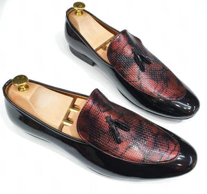 Men's Meroon  Leather Driving Loafers