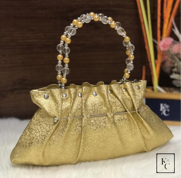 Golden  Party Handbag / Moti Handbag
