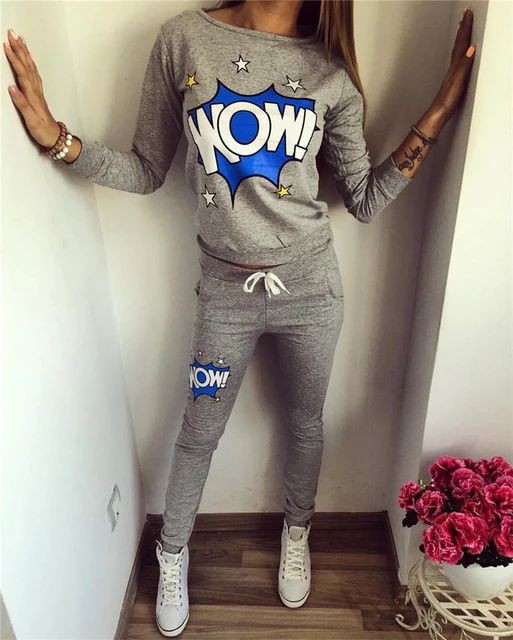WOW GREY TRACK SUITS FOR WOMEN