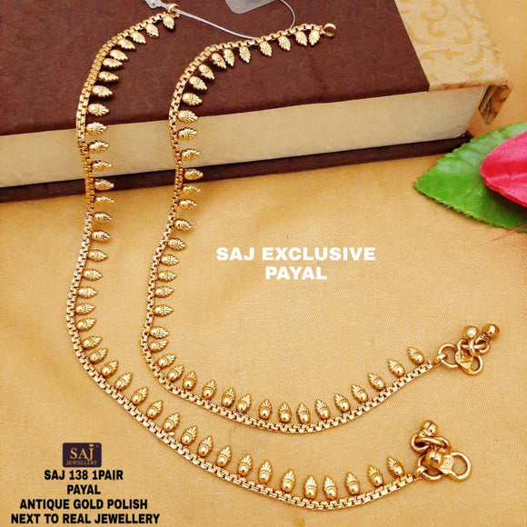 RANEE GOLDEN ANKLETS/PAYAL FOR WOMEN