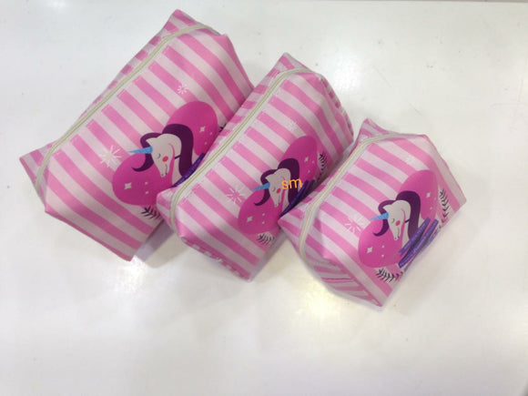 FLAMINGO COSMETIC POUCH COMBO OF 3