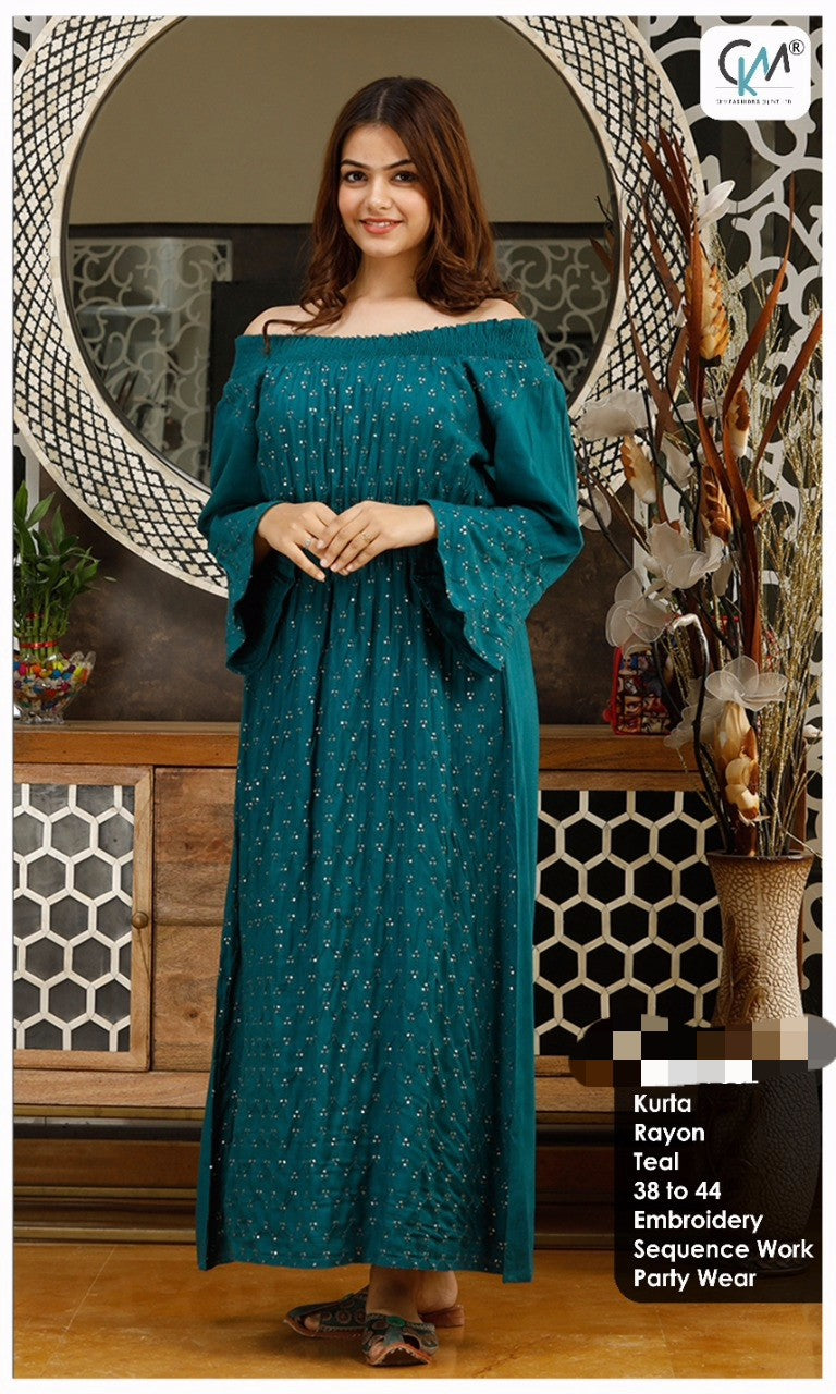 Textured Sequins Full Length Western Style Gown | Winter Festive | WM1 –  SANA'S
