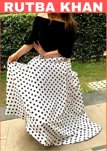 Velvet Top &Crepe Skirt for Women