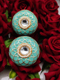 KUNDAN MEENAKARI STUD /EARRINGS FOR WOMEN