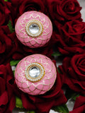 KUNDAN MEENAKARI STUD /EARRINGS FOR WOMEN